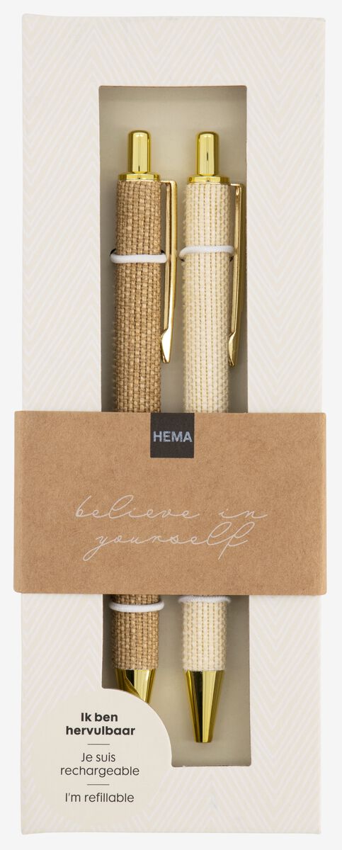2 stylos à bille dans une boîte cadeau - 14405128 - HEMA