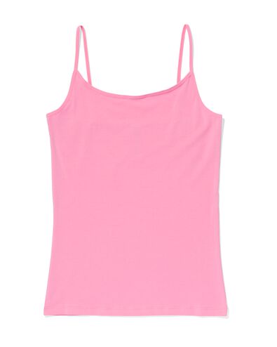 dameshemd katoen spaghettibandjes roze roze - 19602403PINK - HEMA