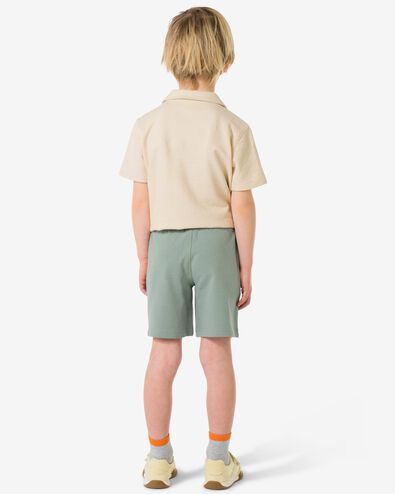 kindershort regular fit sweatstof - 2 stuks groen groen - 30714605GREEN - HEMA