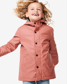 Kinder-Jacke mit Gummibeschichtung und Kapuze rosa rosa - 1000029632 - HEMA