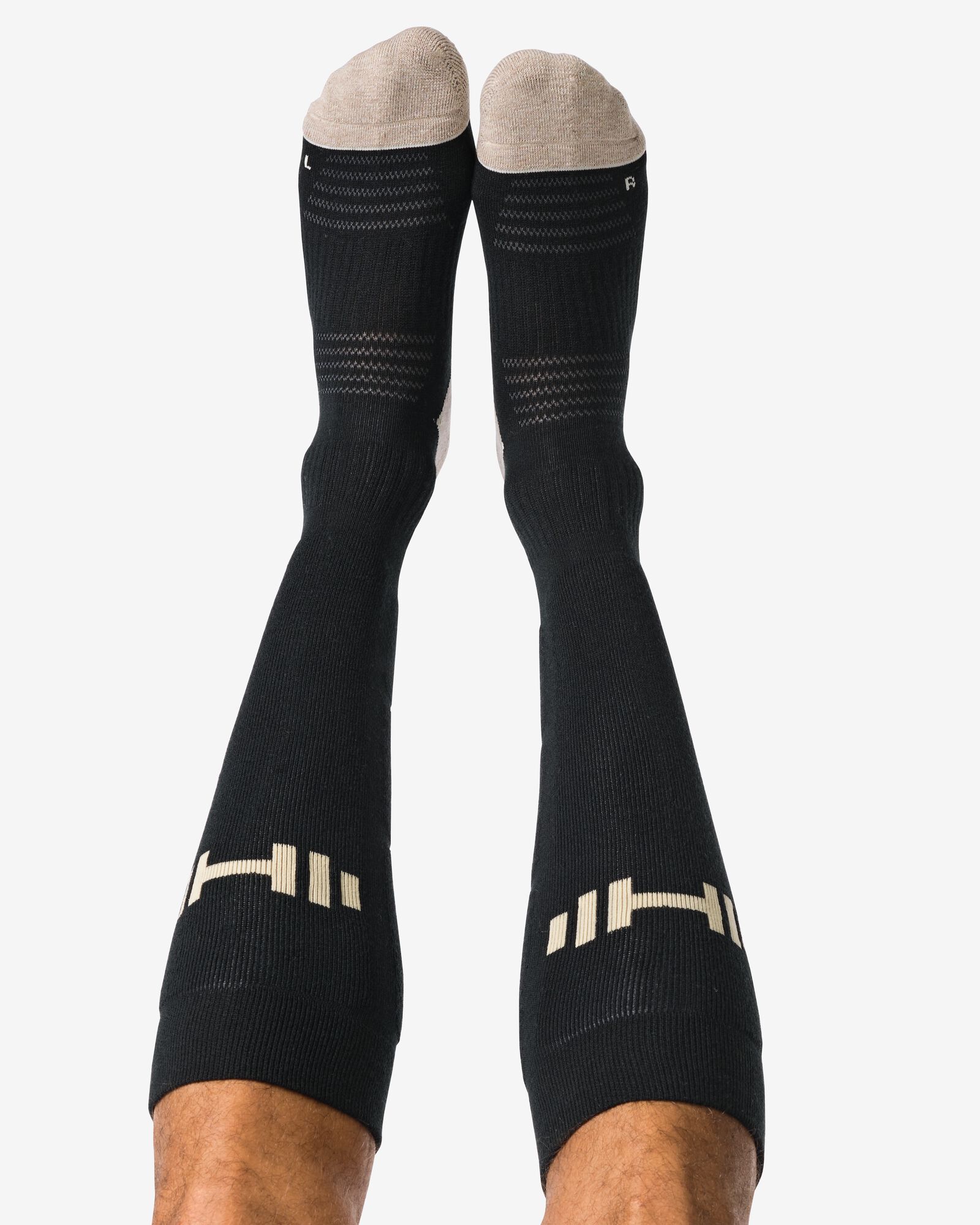 skisokken met wol - 2 paar zwart - 4400050BLACK - HEMA