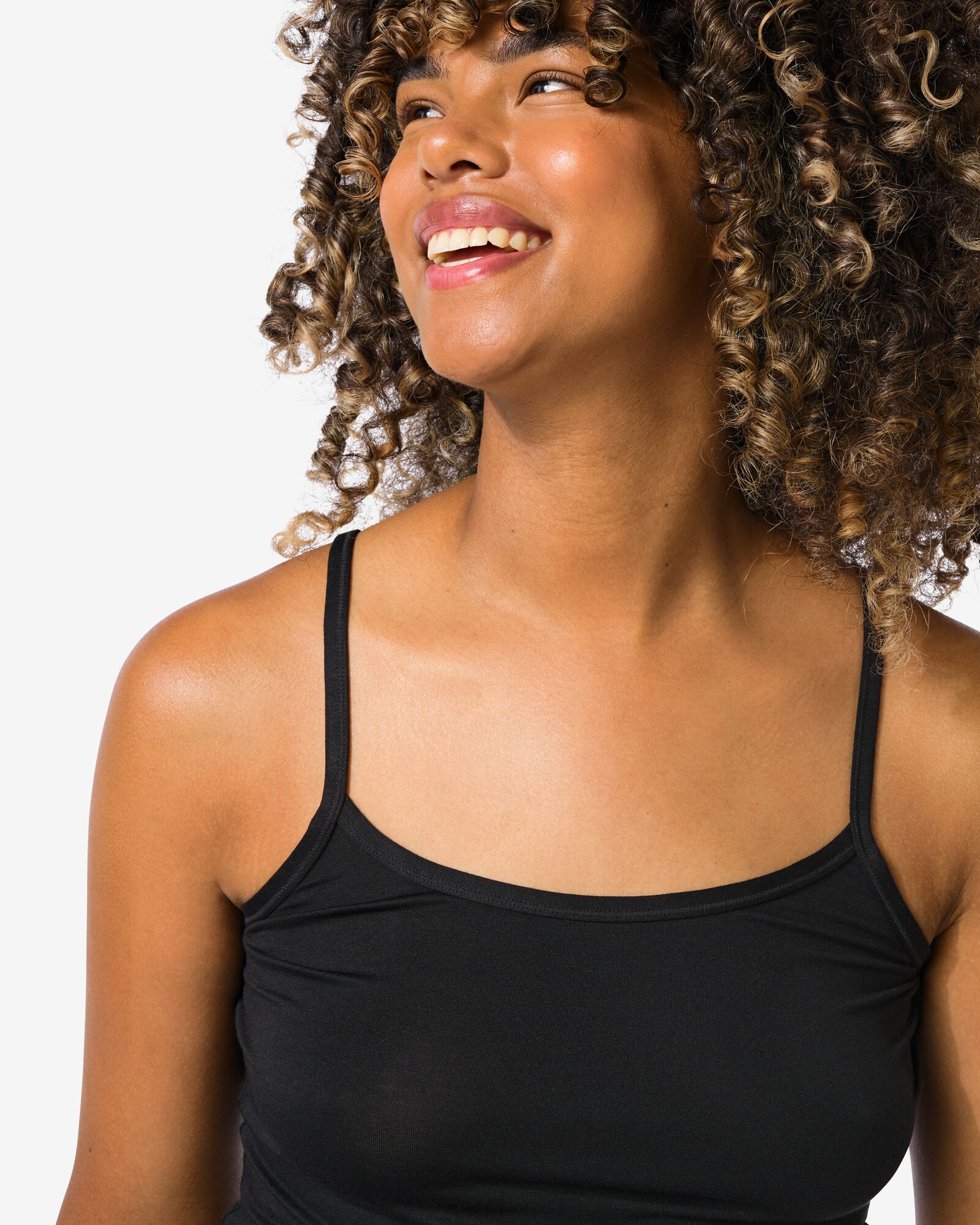 Damen-Temptech-Hemd mit Spaghettitr&auml;gern schwarz schwarz - 19610686BLACK - HEMA