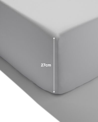 drap-housse percale 140x200 gris clair - 5190077 - HEMA