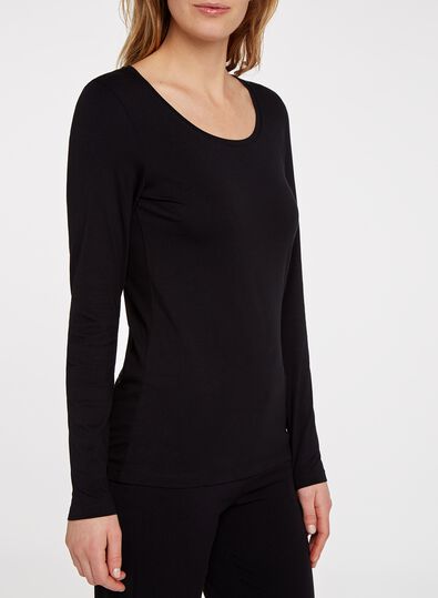 Basic-Damen-T-Shirt schwarz schwarz - 1000005475 - HEMA
