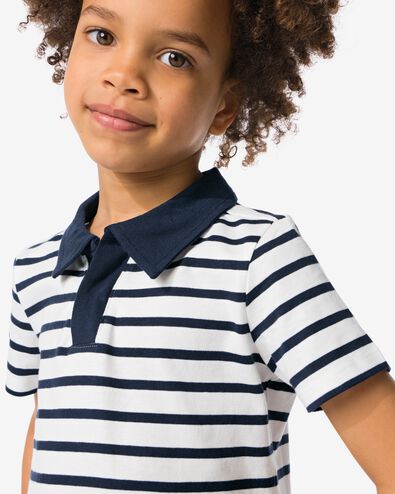 Kinder-Poloshirt, Streifen blau blau - 30784233BLUE - HEMA
