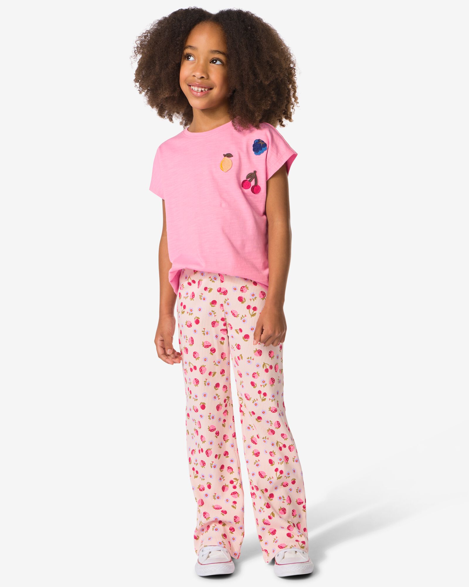 legging enfant bootcut c&ocirc;tel&eacute; fraises rose rose - 30842119PINK - HEMA