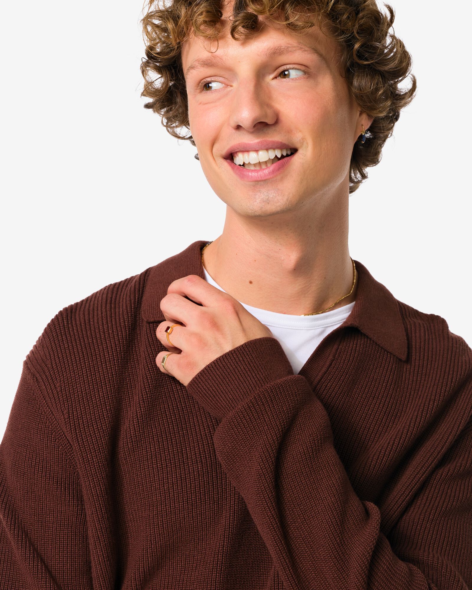 pull homme Ronin marron fonc&eacute; marron fonc&eacute; - 2170020DARKBROWN - HEMA