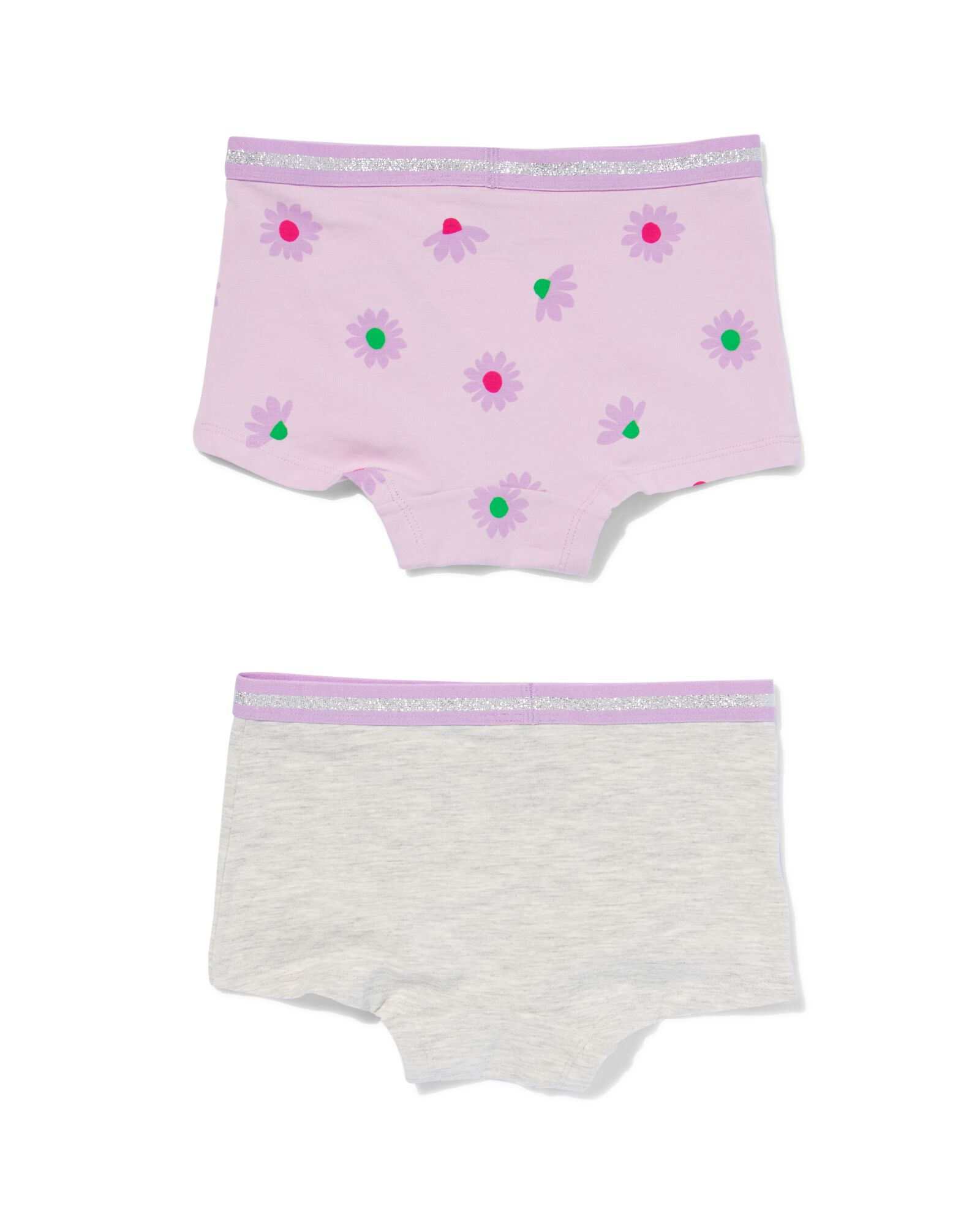 2 boxers enfant en coton/stretch lilas - 19341430LILAC - HEMA