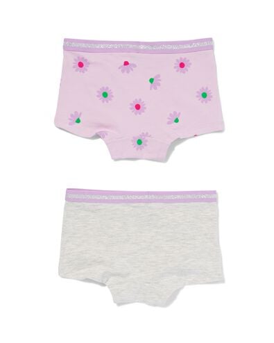 2 boxers enfant en coton/stretch lilas - 19341430LILAC - HEMA