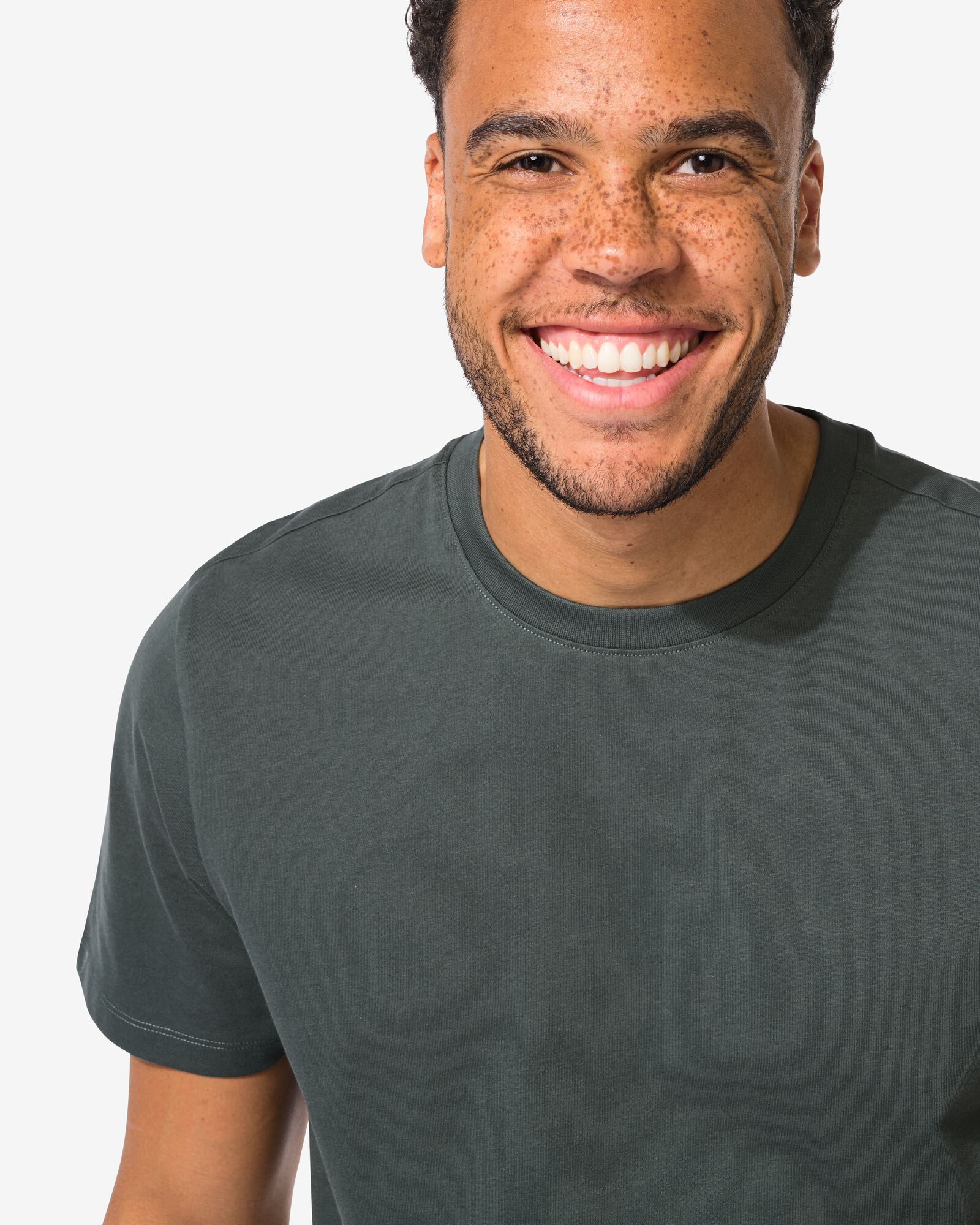t-shirt homme coupe classique gris gris - 2190340GREY - HEMA