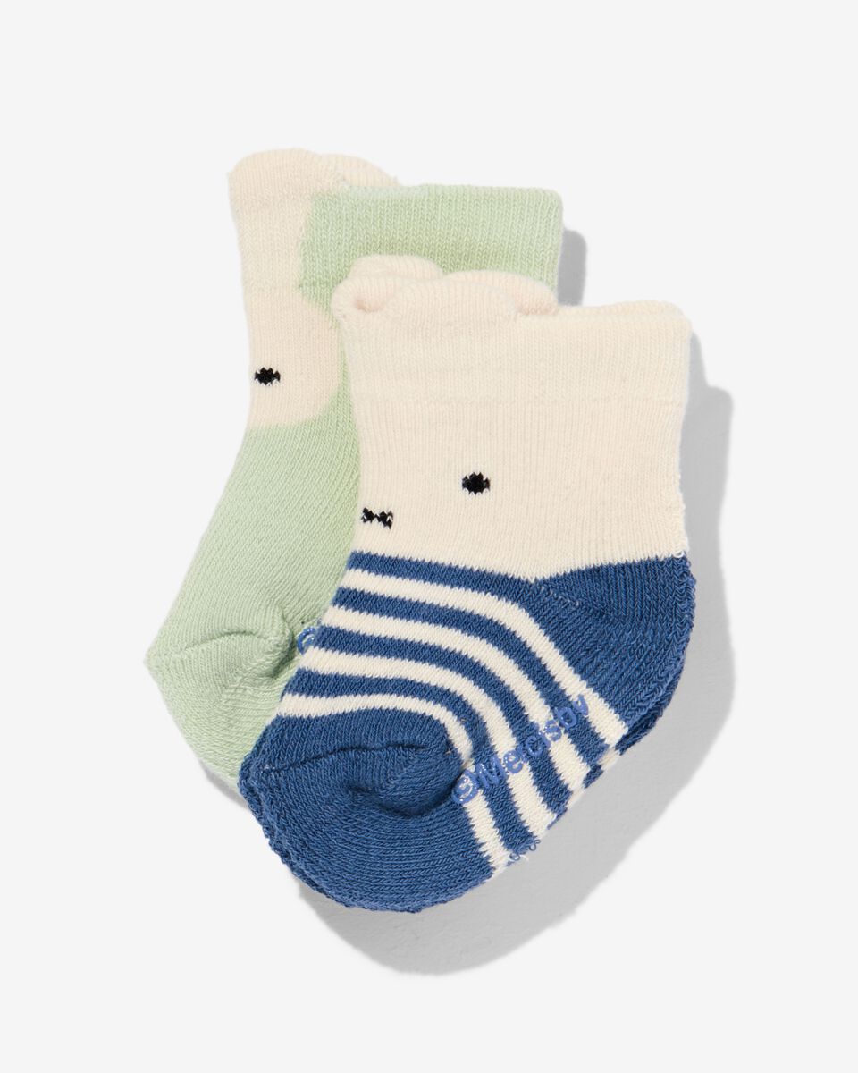 2 paires de chaussettes bébé Miffy beige - 1000030020 - HEMA