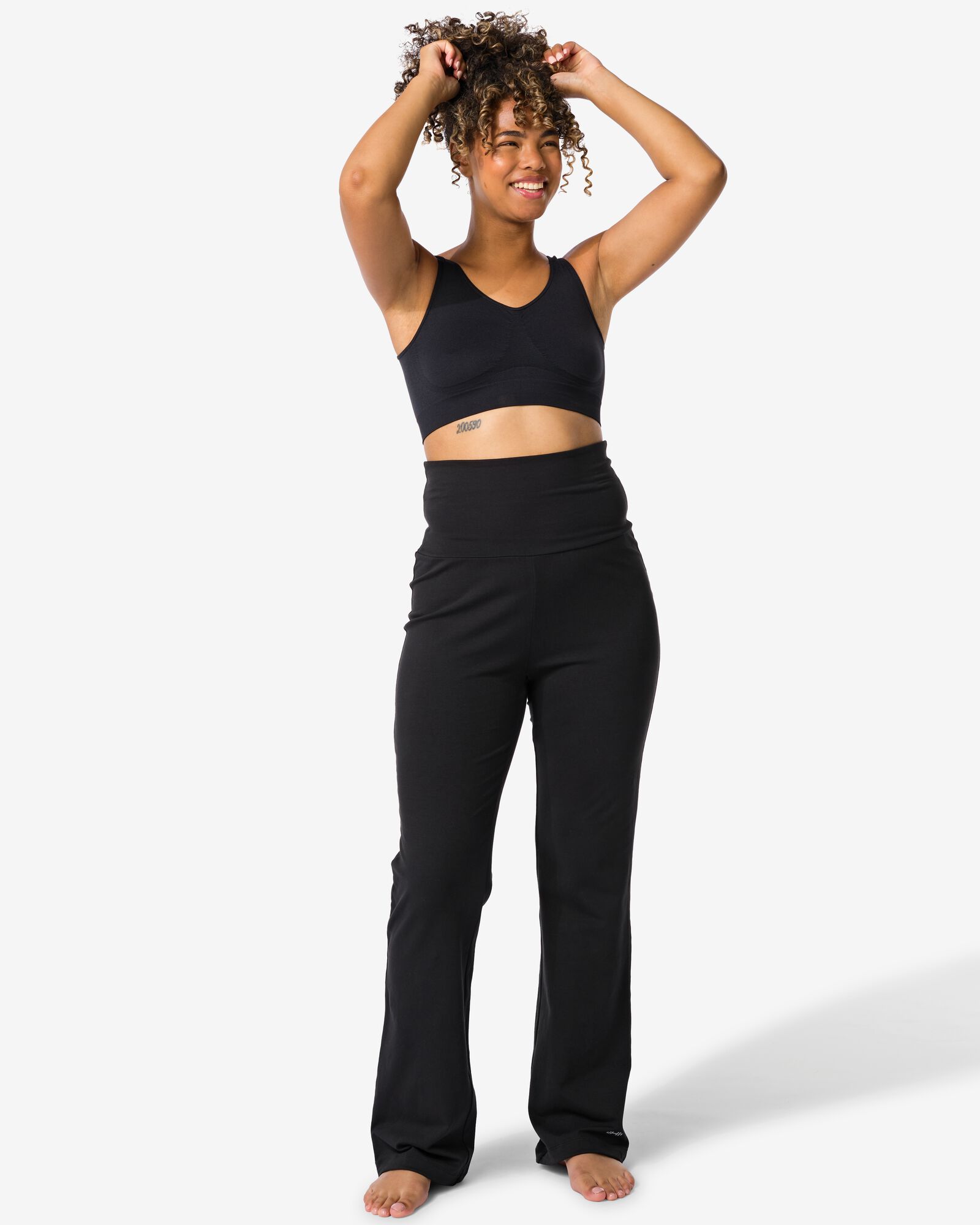 pantalon yoga femme noir noir - 1000030597 - HEMA