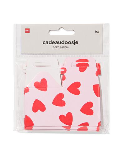 bo&icirc;tes cadeaux 5x5x5 cm c&oelig;urs - 6 pi&egrave;ces - 14700556 - HEMA