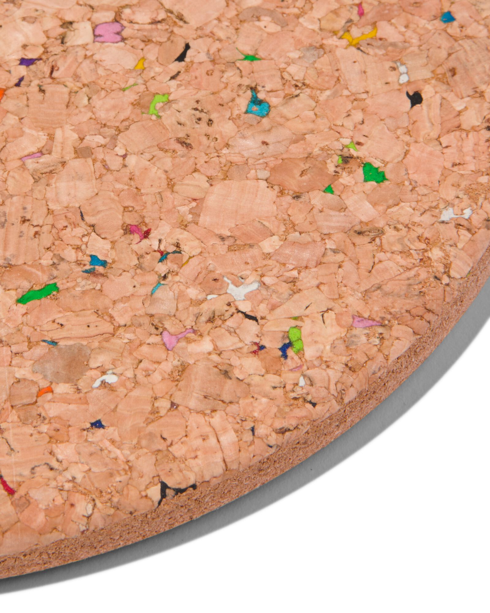 Teekannenuntersetzer, &Oslash; 18 cm, Kork, Recycling-Terrazzomuster - 80660027 - HEMA