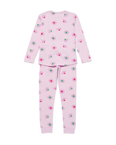 Kinder-Pyjama, Baumwolle/Elasthan, Blumen lila - 23011580LILAC - HEMA