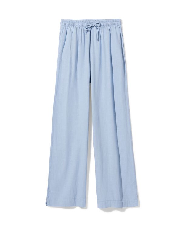 pantalon femme Tatum coupe droite bleu clair bleu clair - 36208690LIGHTBLUE - HEMA