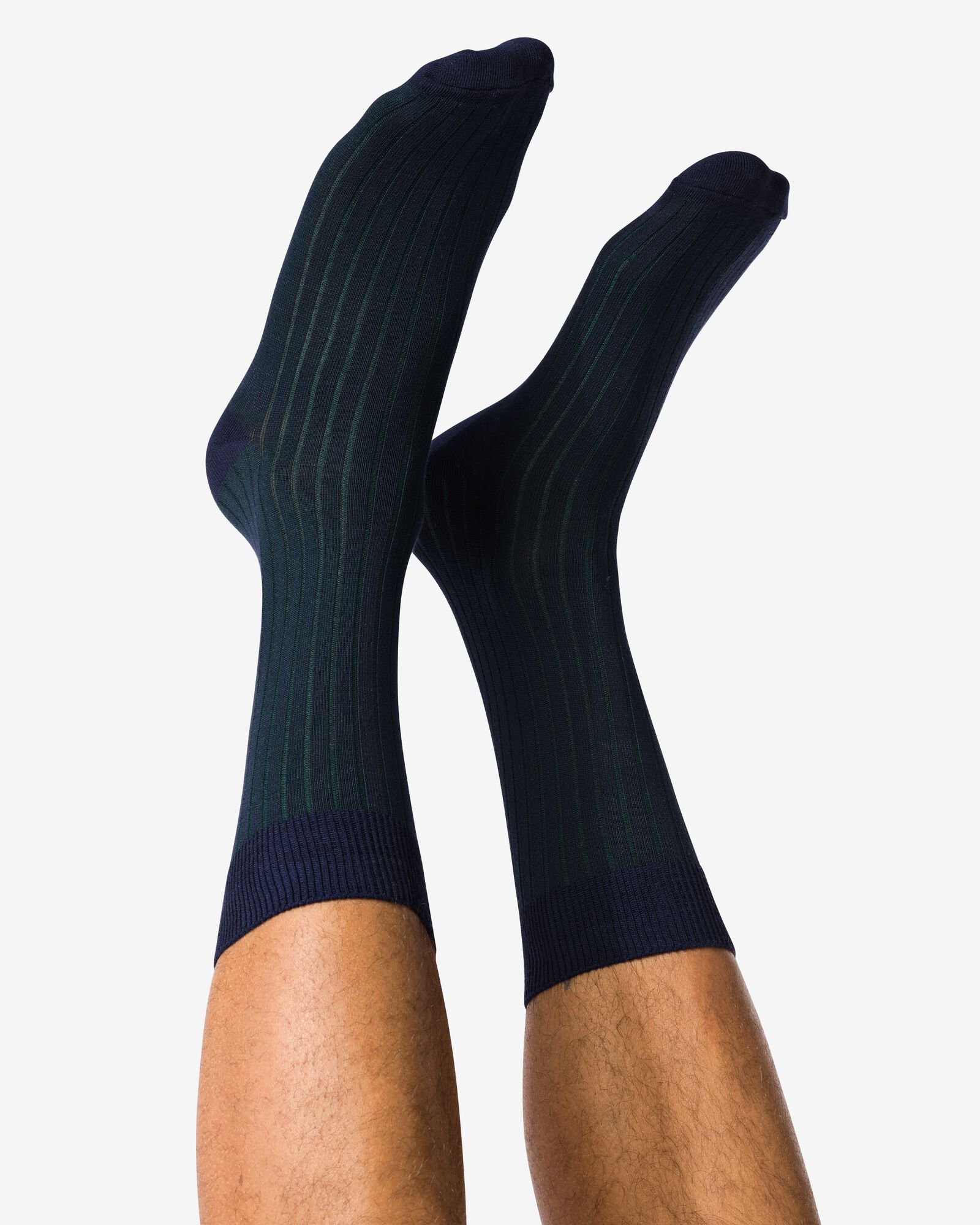 Herrensocken, gestreift dunkelgr&uuml;n dunkelgr&uuml;n - 4104615DARKGREEN - HEMA