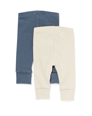 baby meegroei leggings rib - 2 stuks	 ecru - 33039850ECRU - HEMA