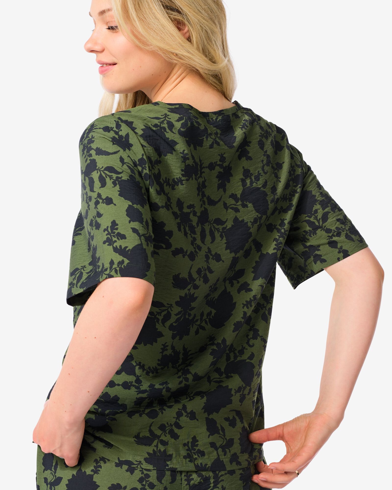 Damen-Top Lara, Bl&auml;tter gr&uuml;n - 36219585GREEN - HEMA