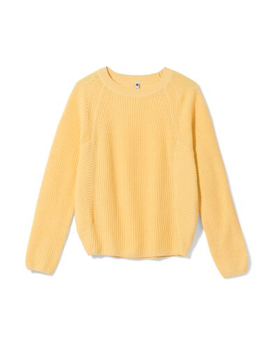 pull femme Olena maille fine jaune jaune - 36207030YELLOW - HEMA