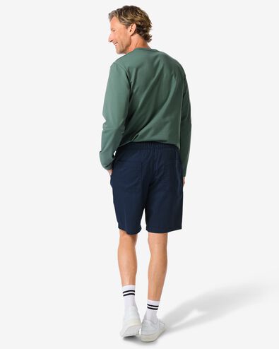 heren korte broek Jan  donkerblauw - 2140680DARKBLUE - HEMA