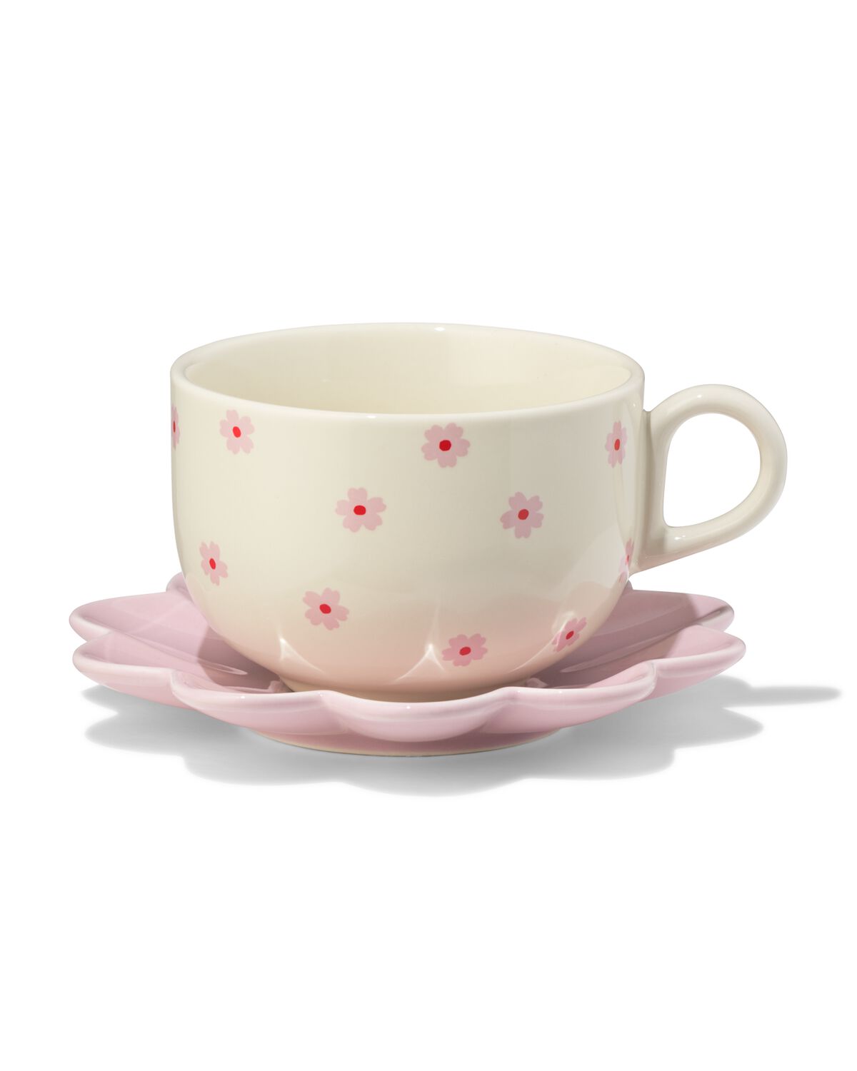 tasse et soucoupe 220 ml céramique fleurs
