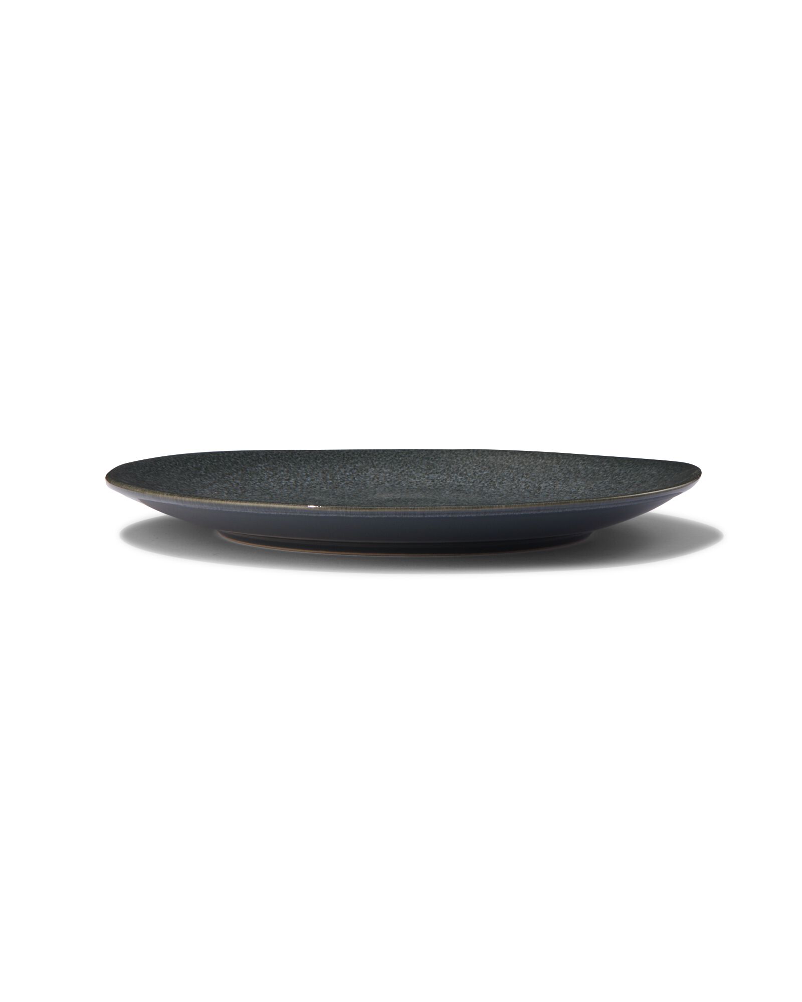 hema assiette plate - 26 cm - porto - émail réactif - noir (noir)