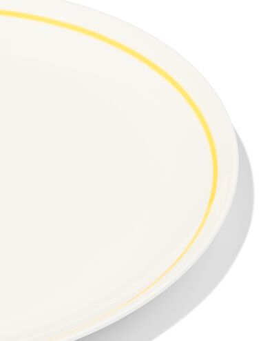 assiette plate Ø26cm - new bone blanc et jaune - vaisselle dépareillée - 9650025 - HEMA