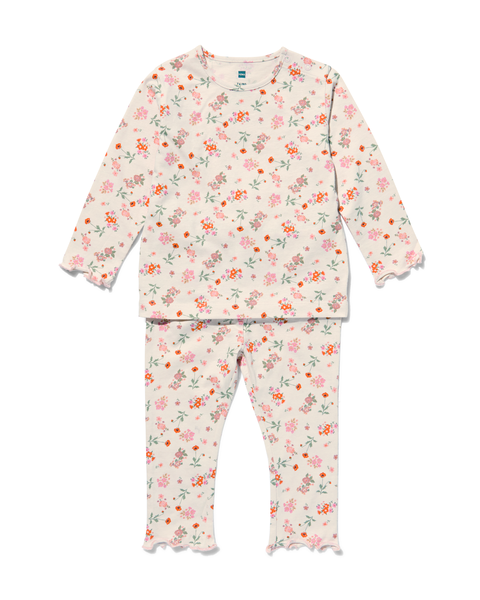 pyjama bébé coton fleurs vert vert - 1000030058 - HEMA