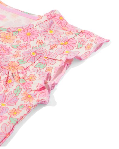 chemise de nuit enfant fleurs rose 134/140 - 23031685 - HEMA