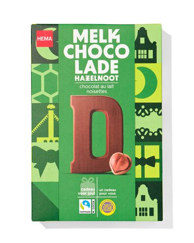 lettre en chocolat au lait noisette D 140g - 24414104 - HEMA