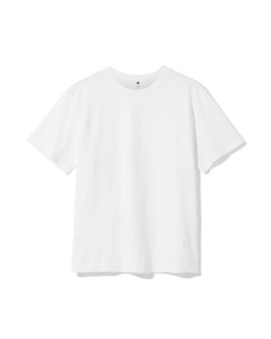 dames T-shirt Larissa regular fit wit wit - 36300660WHITE - HEMA