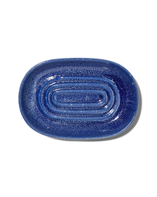 Seifenschale, Keramik, reaktive Glasur, blau, Ø 9 x 13 cm - 80330008 - HEMA