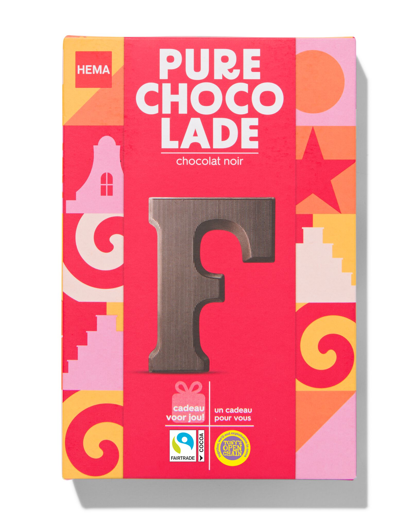 lettre en chocolat noir F 140g - 24402106 - HEMA
