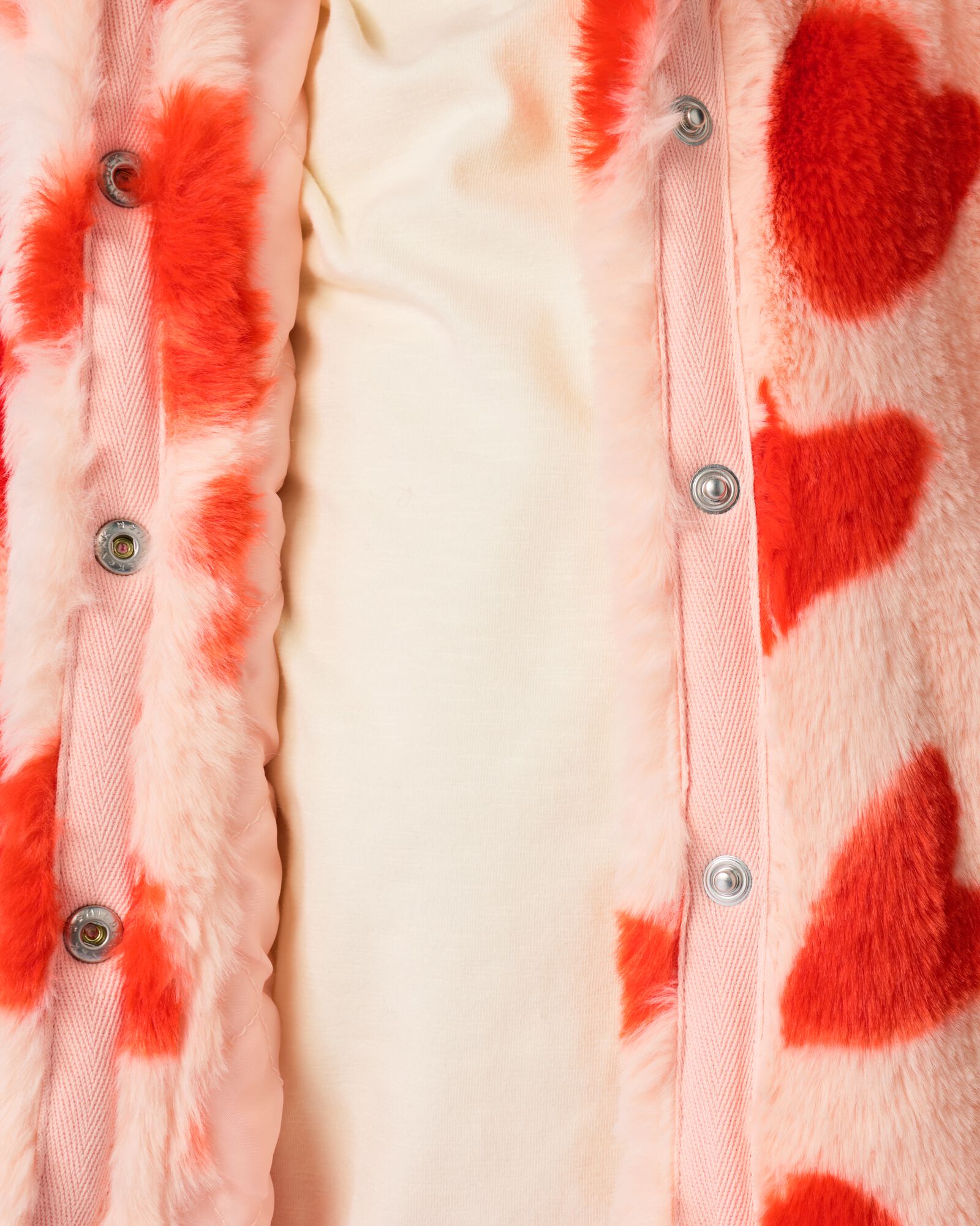 Kinderjacke, Teddy, Herzen rosa rosa - 30852944PINK - HEMA