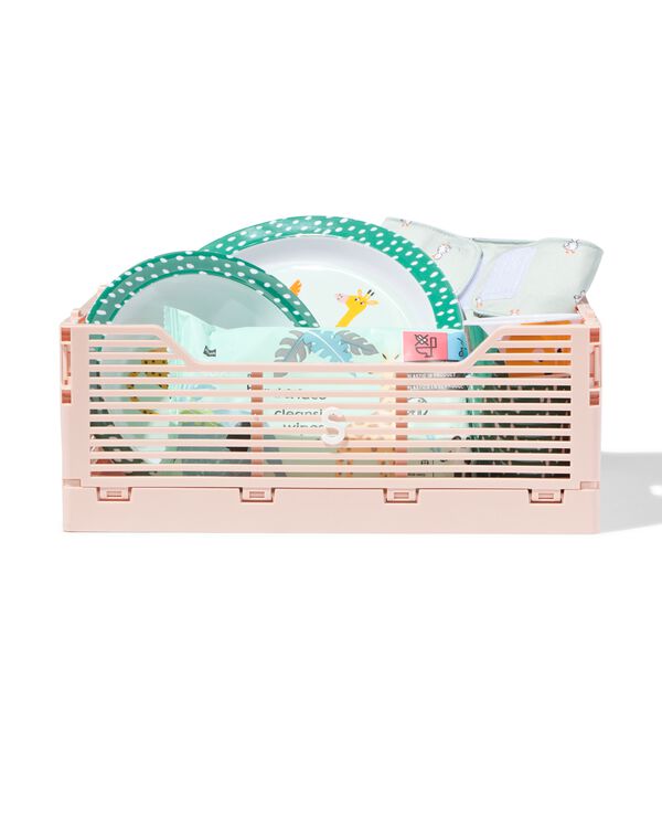 caisse pliable &agrave; lettres recycl&eacute;e S rose rose p&acirc;le S  20 x 30 x 11,5 - 39811071 - HEMA