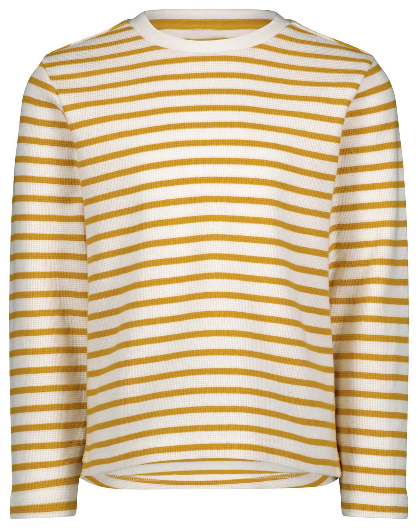 Kinder-Shirt, Streifen gelb 110/116 - 30774734 - HEMA