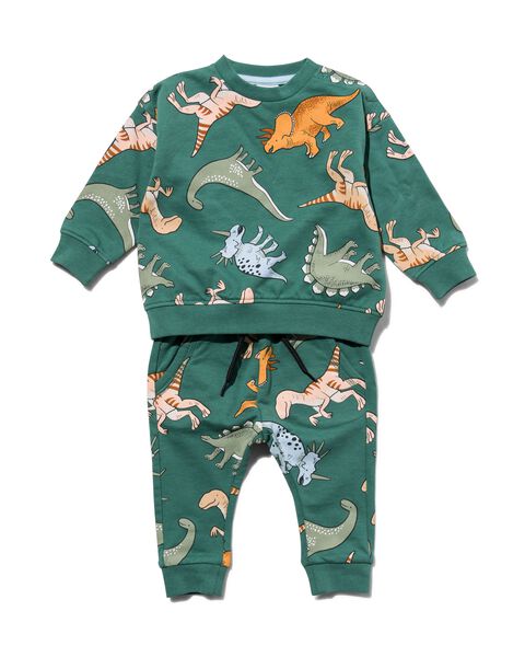 ensemble de vêtements bébé pantalon sweat et sweat dinosaure vert - 1000029762 - HEMA