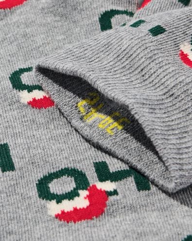 chaussettes homme "ho ho ho" gris chiné gris chiné - 4120165GREYMELANGE - HEMA