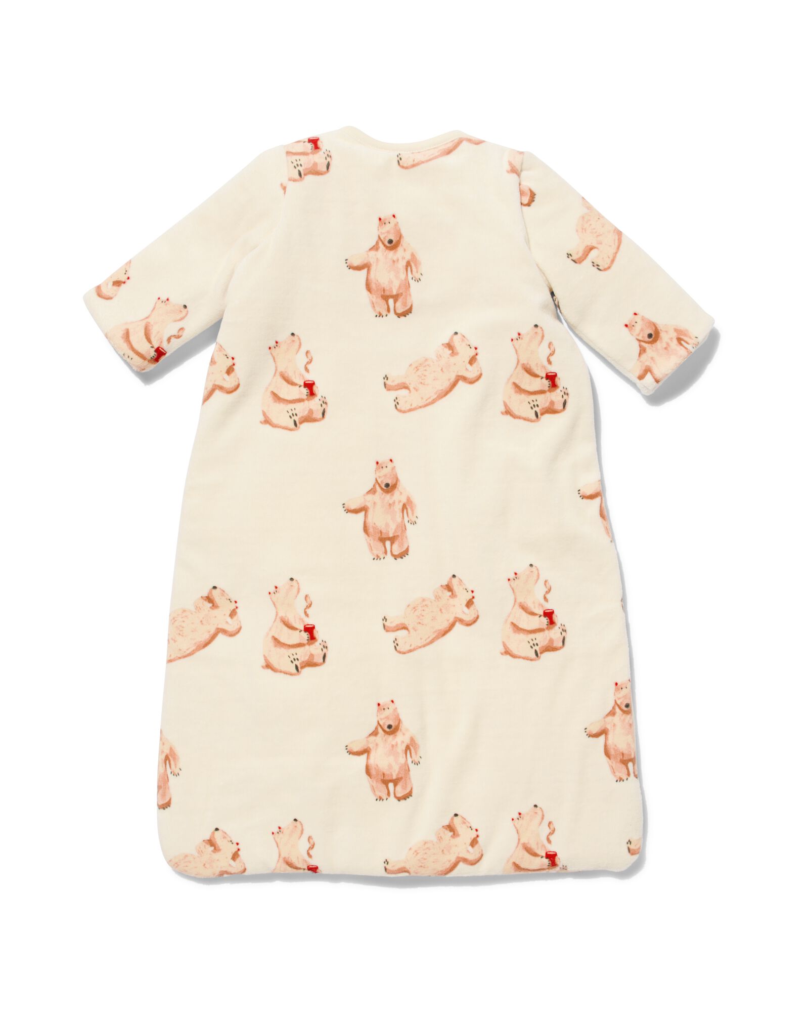 gigoteuse b&eacute;b&eacute; rembourr&eacute;e velours ours blanc cass&eacute; - 1000032500 - HEMA