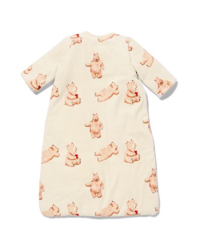 gigoteuse b&eacute;b&eacute; rembourr&eacute;e velours ours blanc cass&eacute; - 1000032500 - HEMA