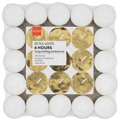 50 bougies d&rsquo;ambiances avec dur&eacute;e de combustion de 6 heures - 13502479 - HEMA