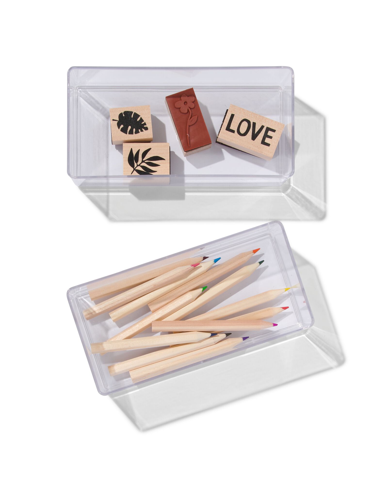 2 petits bacs transparents S - 39822140 - HEMA