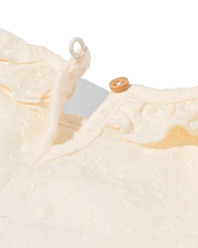 T-shirt b&eacute;b&eacute; brod&eacute; blanc cass&eacute; blanc cass&eacute; - 33451820OFFWHITE - HEMA