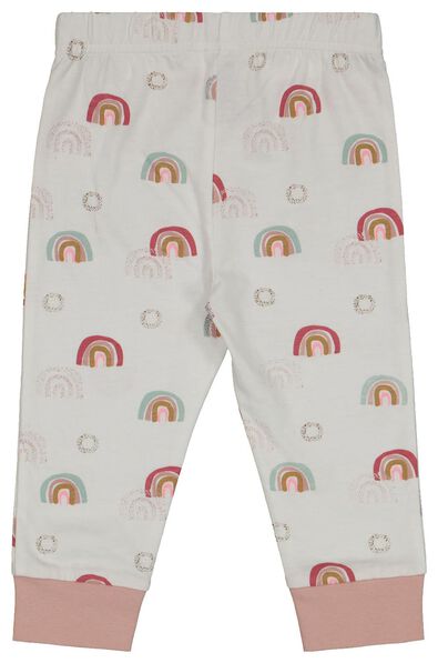 2 pyjamas bébé zèbre/arc-en-ciel blanc cassé - 1000022581 - HEMA
