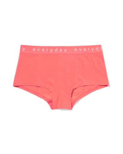 damesboxer katoen everyday tailleband koraalroze - 19660874CORALPINK - HEMA