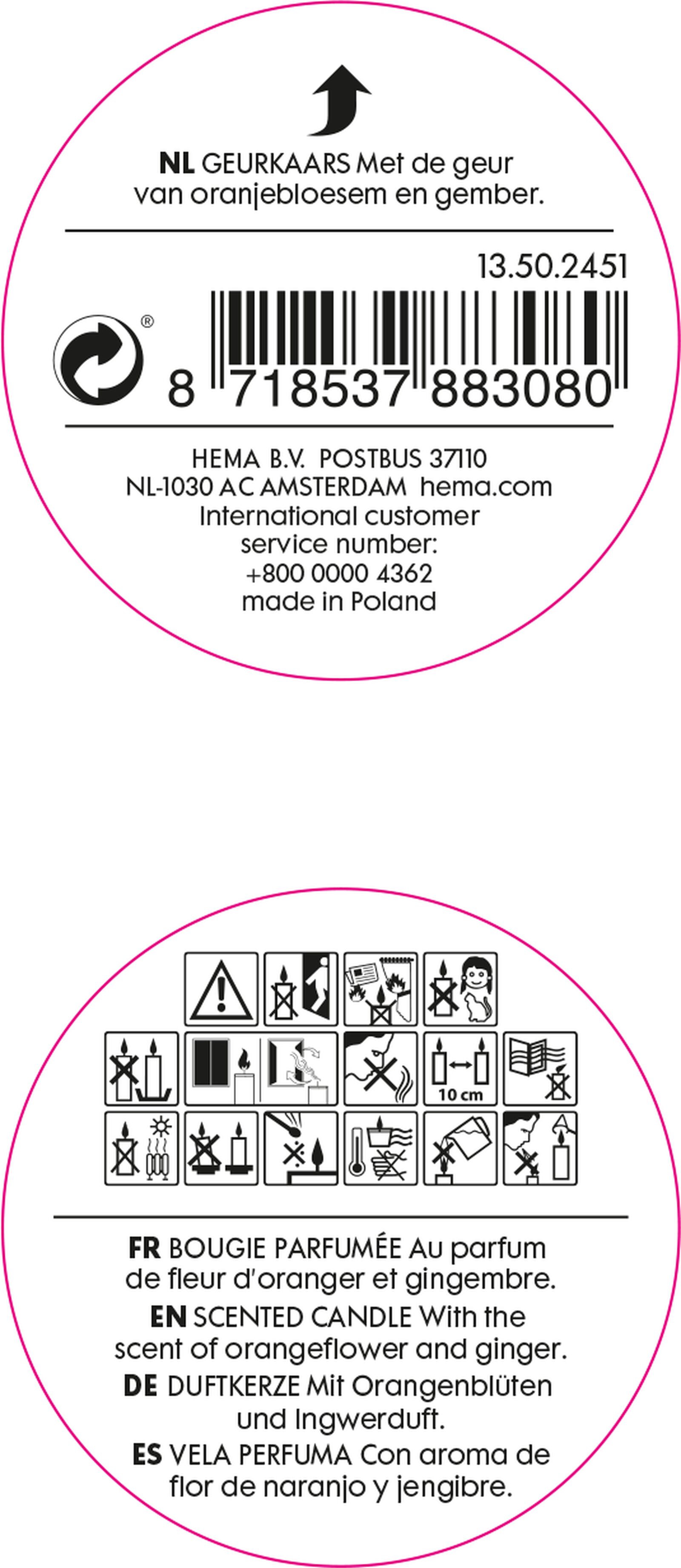 bougie parfum&eacute;e dans un verre &Oslash;6.5 spice - 13502451 - HEMA