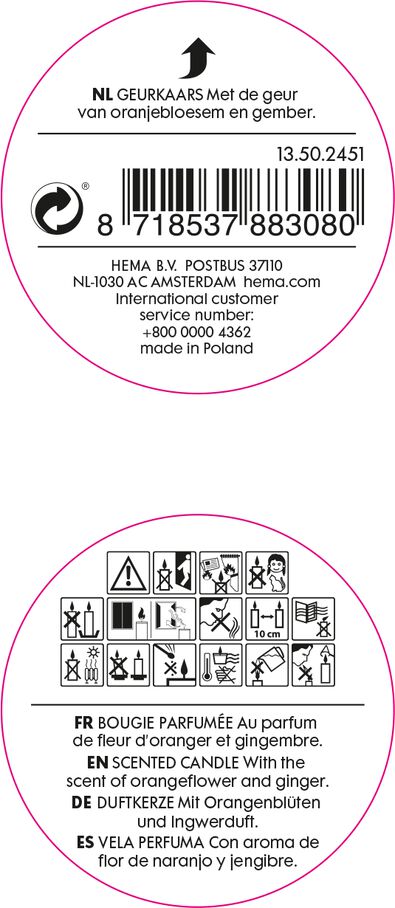 bougie parfum&eacute;e dans un verre &Oslash;6.5 spice - 13502451 - HEMA