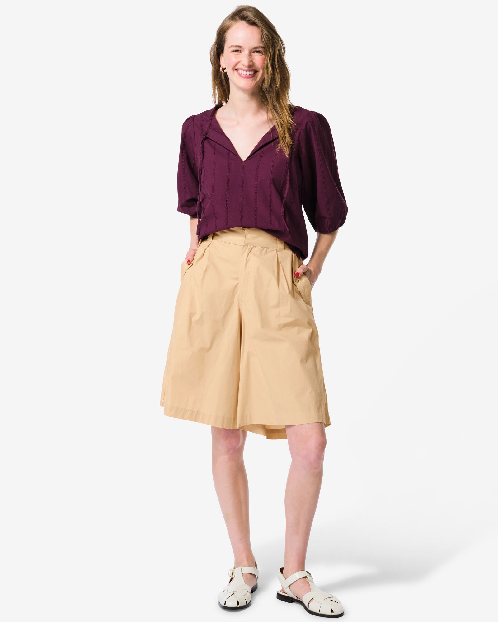 pantalon femme Daisy bermuda coupe classique sable sable - 36209060SAND - HEMA