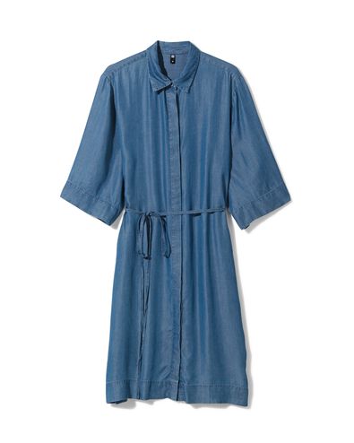 robe boutonnée pour femme Lila bleu moyen S - 36279571 - HEMA
